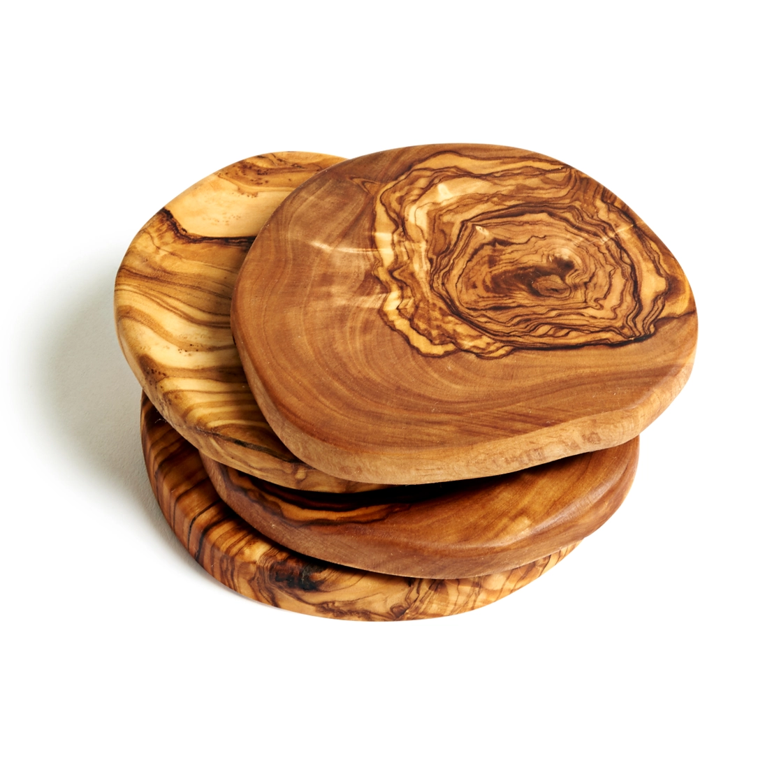 Olive Wood Drink Coaster Set – From Spain – Ceramics and Gifts