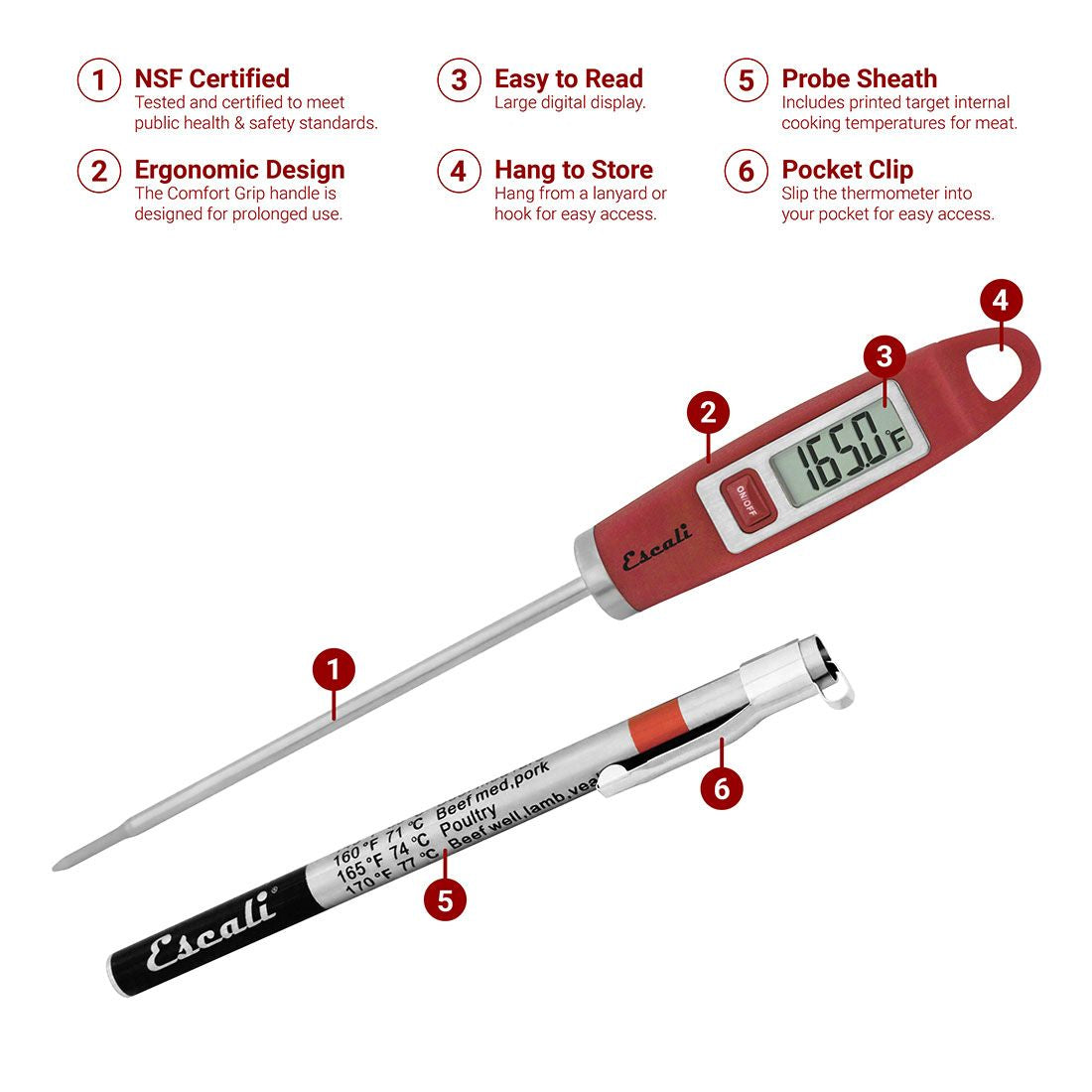 Escali - Infrared Surface and Probe Thermometer – Kitchen Store & More