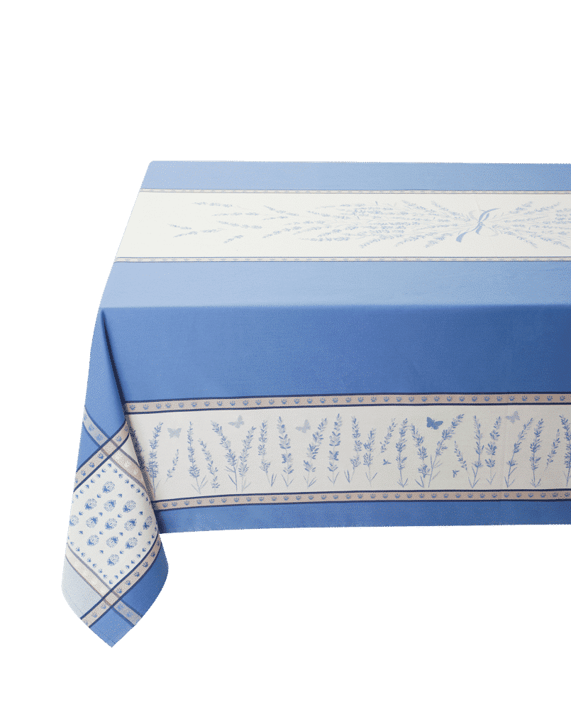 Tissus Toselli Grignan Blue/White Tablecloth