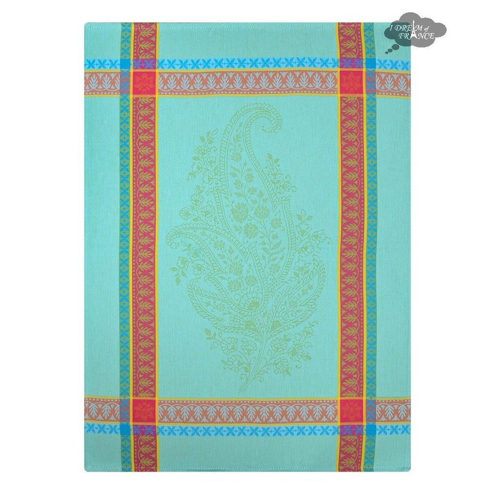 Tissus Toselli Cassis Turquoise Tea Towel